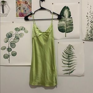 Green silk dress from Australia